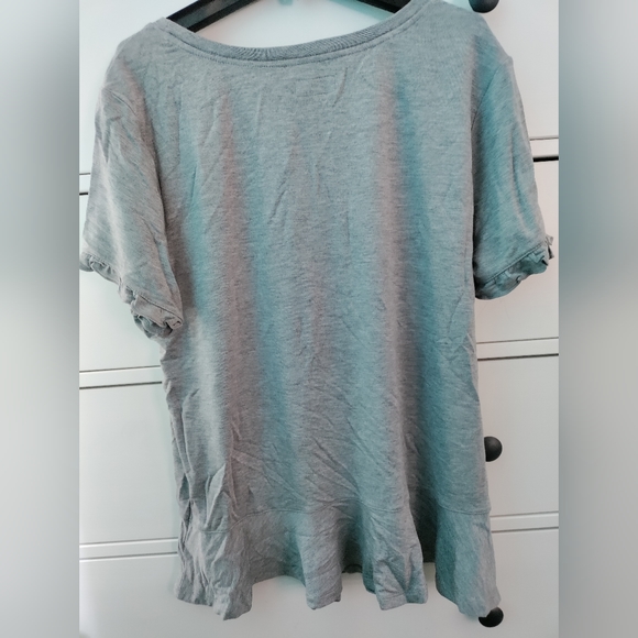 NWOT Kate Spade gray peplum top size L - Picture 3 of 4